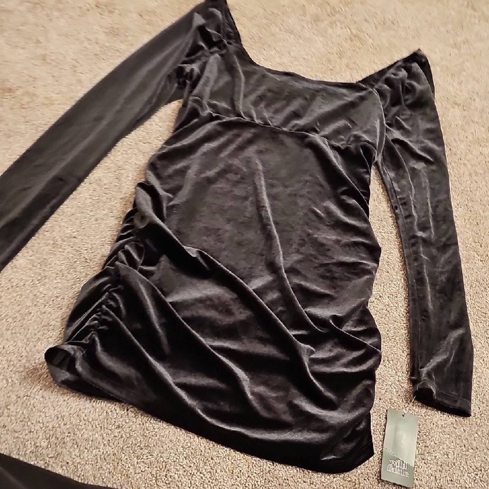 Chic Black Long Sleeve Bodycon Dress